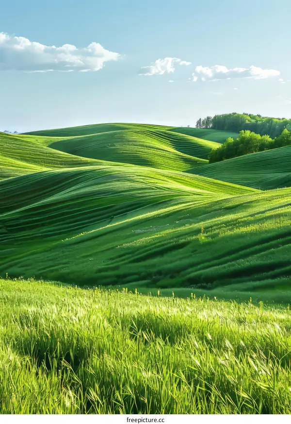 Rolling Green Hills of Tuscany, Italy