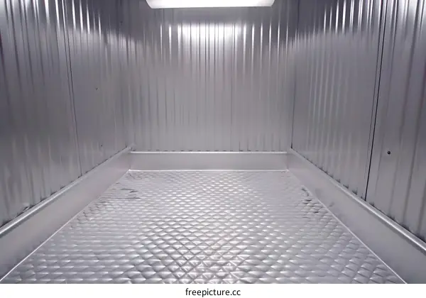 Empty Metal Container Interior