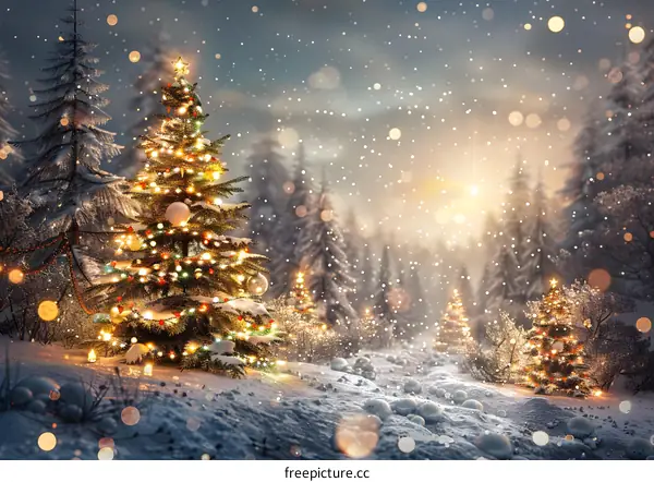 Christmas in a Snowy Landscape