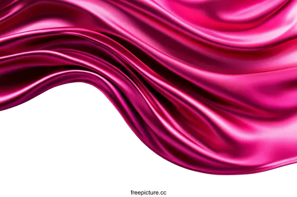 [Transparent Background PNG]Elegant Magenta Silk Fabric Drape