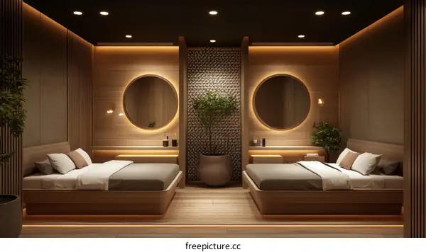 Modern Minimalist Wooden Bedroom Interior Design