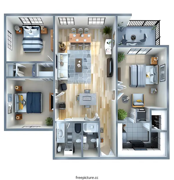 Modern Apartment Floor Plan