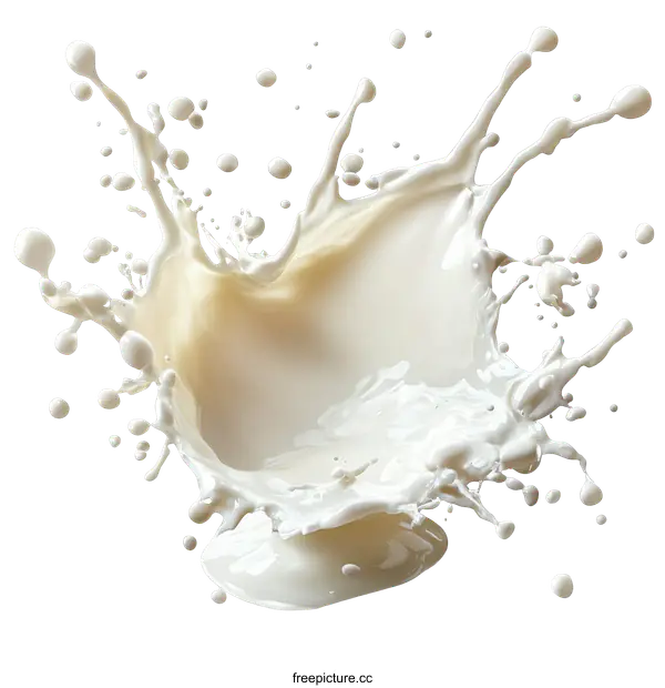 [Transparent Background PNG]Milk Splash Isolated on White Background