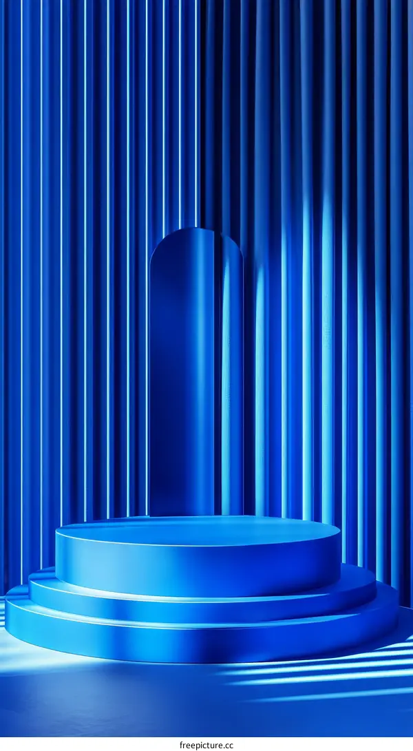 Modern Blue Stage Product Showcase