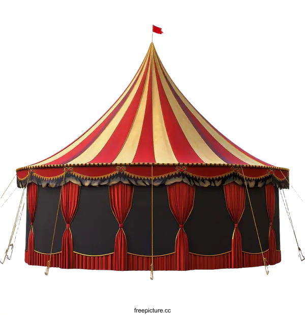 [Transparent Background PNG]Vintage Circus Tent Illustration