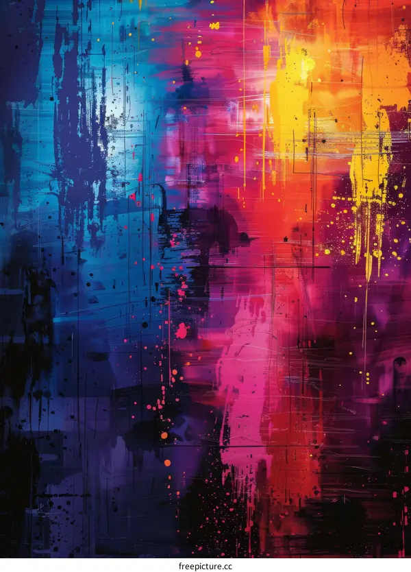 Colorful Abstract Canvas Painting