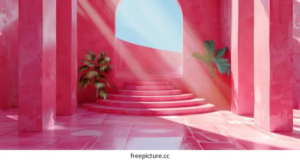 Pink Architectural Interior Design