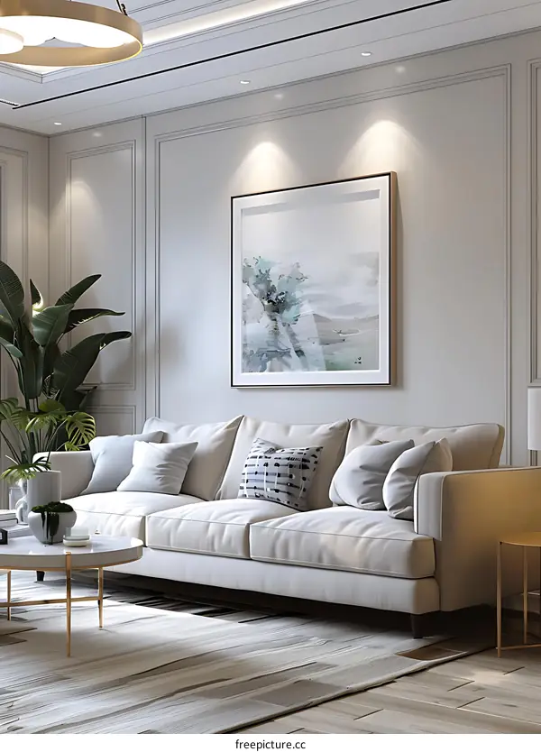 Modern minimalist living room