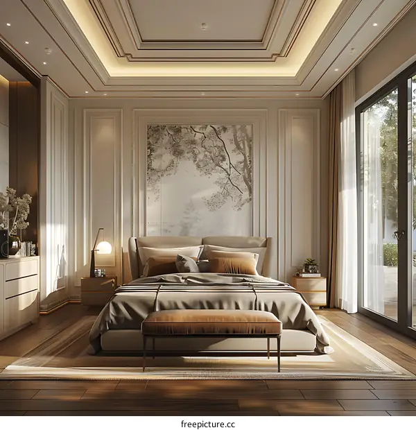 Modern minimalist style bedroom