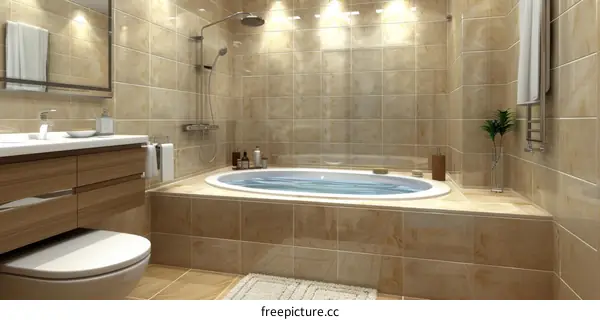 Bathroom Decor with Modern Fixtures