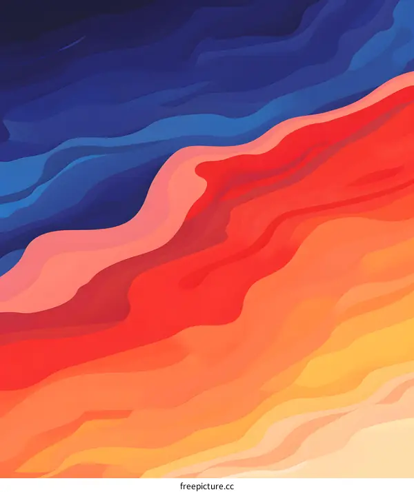 Abstract Colorful Wavy Lines Background