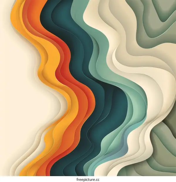 Psychedelic Retro Wavy Background