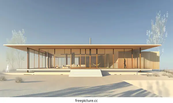 Modern Minimalist Glass House Architecture Design