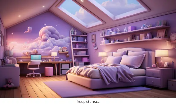 Purple dream bedroom