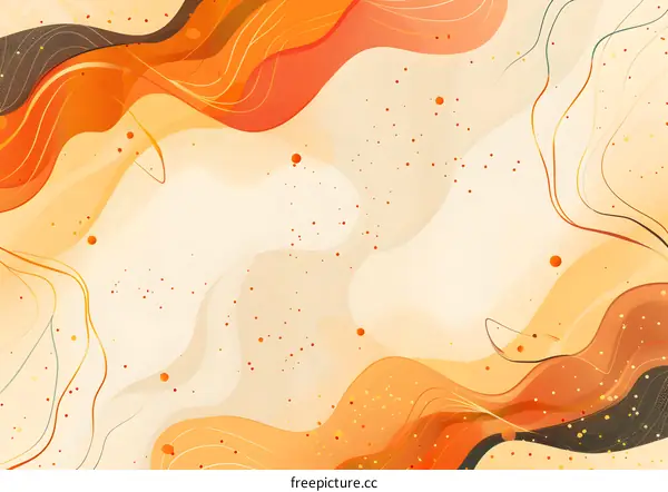 Abstract Background with Orange and Beige Color Palette