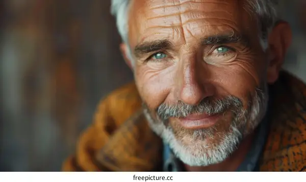 Portrait of a Wise Elderly Caucasian Man