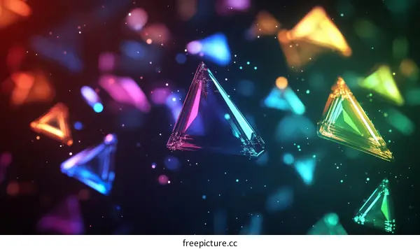 Abstract Colorful Triangles Illustration
