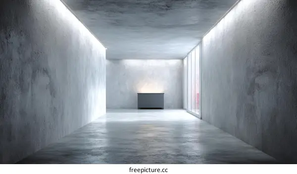 Modern Concrete Interior Design Illustration