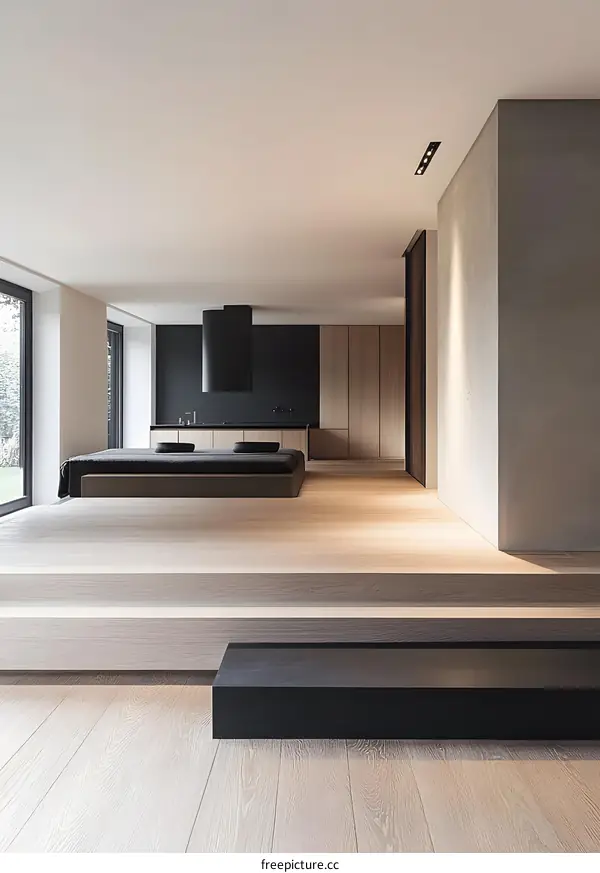 Minimalist Modern Home Interior Design with Wooden Floors