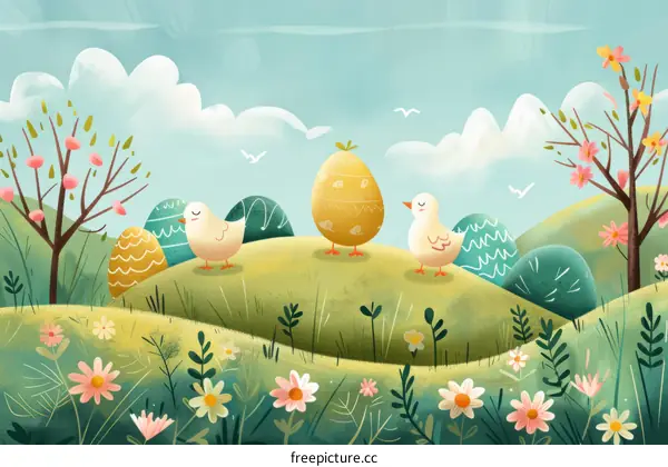 Three Little Chicks and the Giant Egg