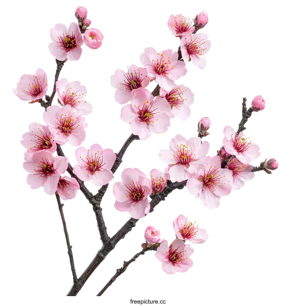 [Transparent Background PNG]Beautiful Blossoming Branches of Spring Flowers