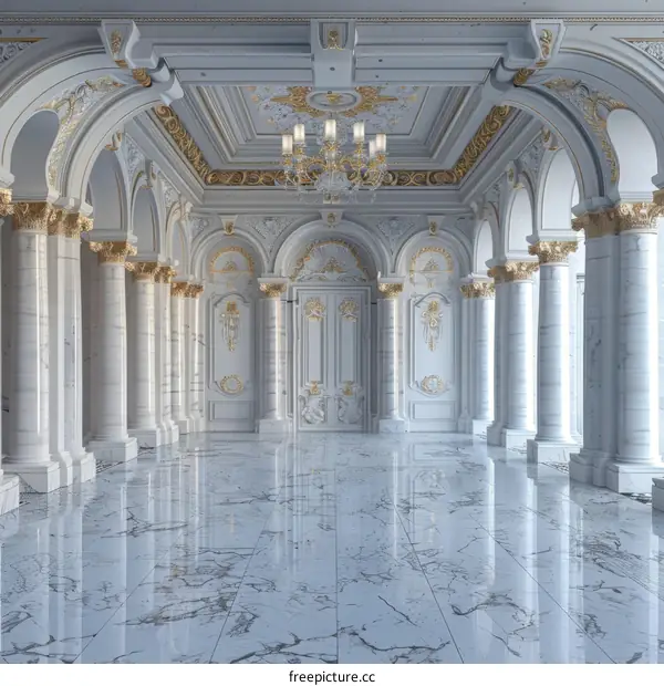 Elegant Majestic Palace Hall Interior Design