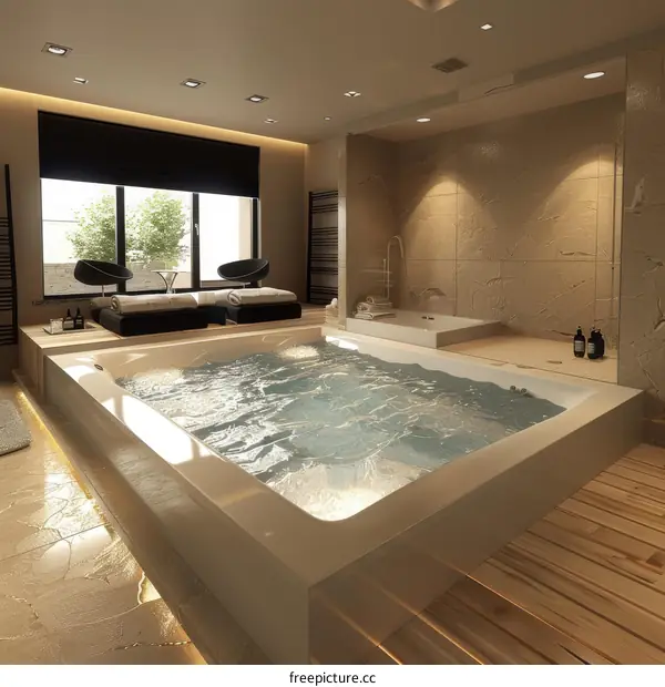 Modern Luxurious Spa Hot Tub Interior Design