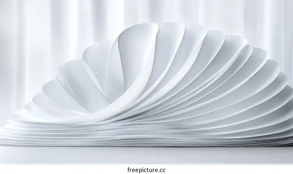 Abstract White Geometric Shapes Composition