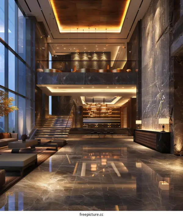 Modern Luxurious Hotel Lobby Interior Design