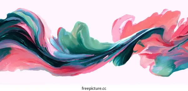 Abstract Colorful Paint Swirls