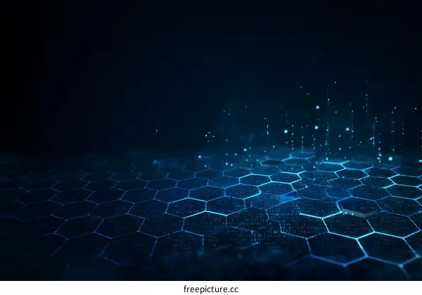 Abstract Hexagonal Digital Technology Background