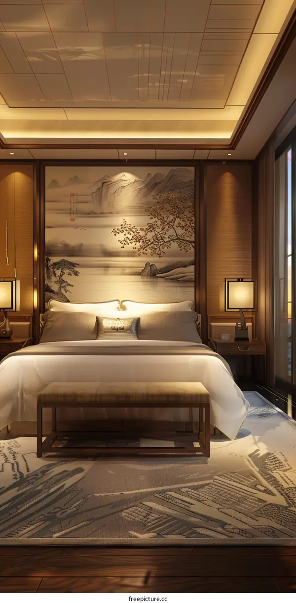 Luxury Hotel Room Interior with a View