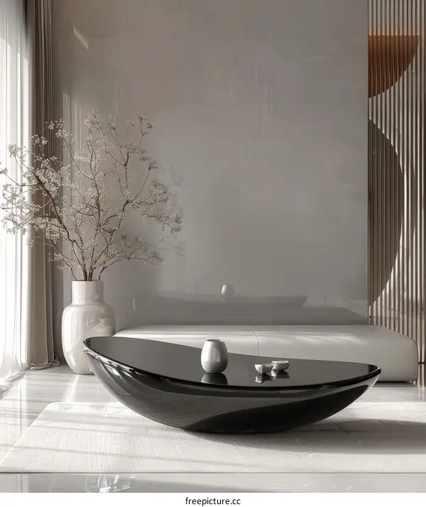 Modern Minimalist Black Coffee Table Design