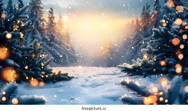 Christmas Snow Scene