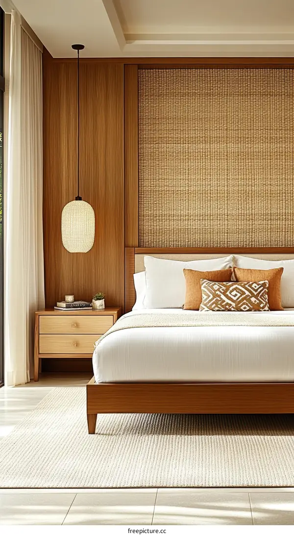 Modern Bedroom Interior Design with Natural Wood Accents