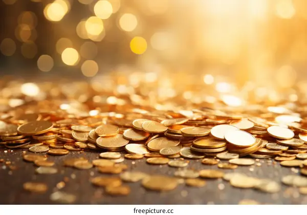 Pile of gold coins
