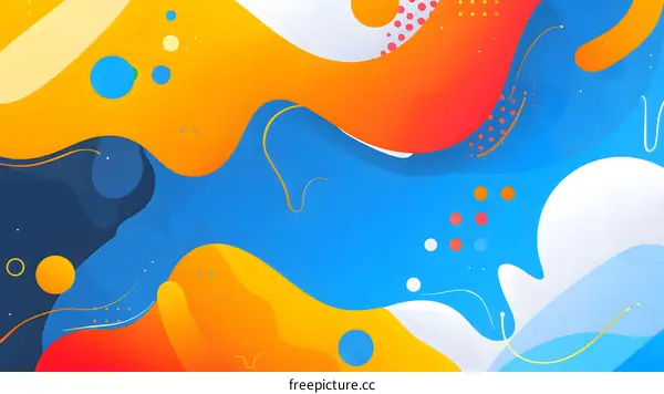 Abstract Colorful Background with Liquid Shapes