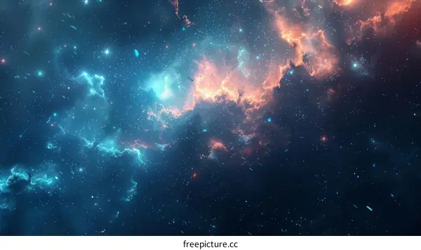 Glowing Nebulae and Stars in Interstellar Space