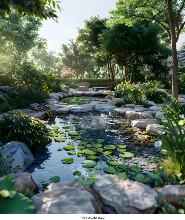 Chinese style garden landscape design