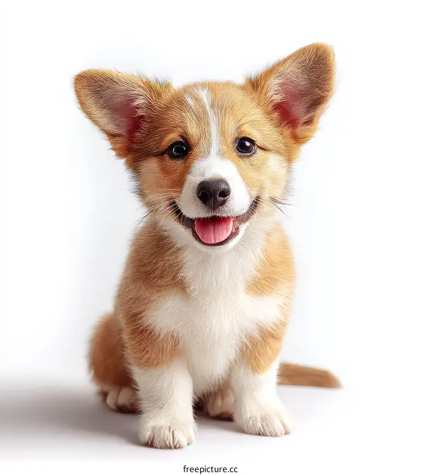 Adorable Pembroke Welsh Corgi Puppy Portrait