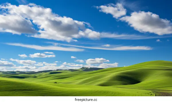 Green Hills and Blue Sky
