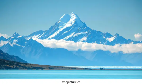 Majestic Mountain Range Over Azure Lake