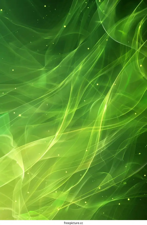 Abstract Green Light Trails