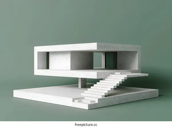 3d rendering of a small house