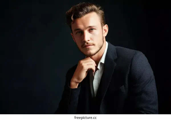 Stylish Caucasian Business Man Portrait