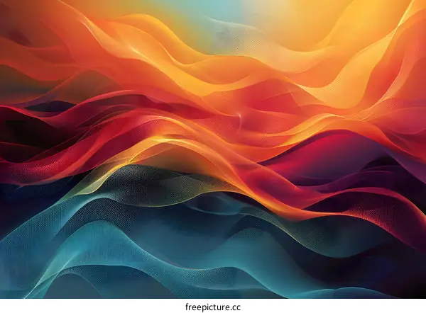 Orange and Blue Waves