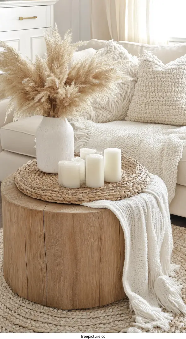 Modern Rustic Living Room Coffee Table Decor