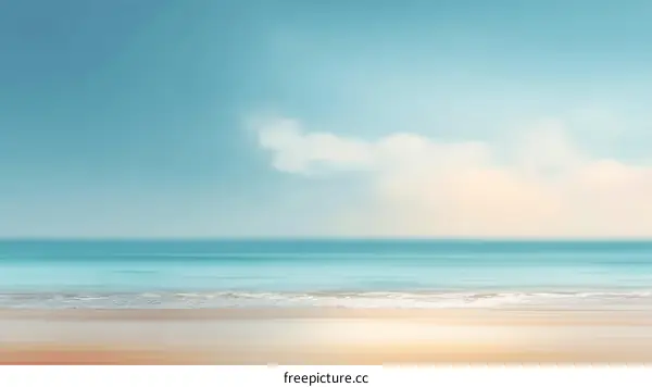 Tranquil Seaside Horizon Illustration