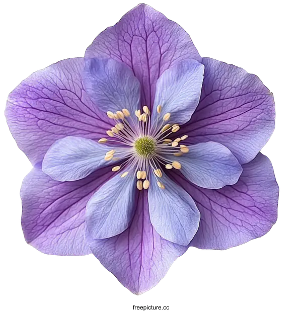 [Transparent Background PNG]Close-up of a Beautiful Purple Flower
