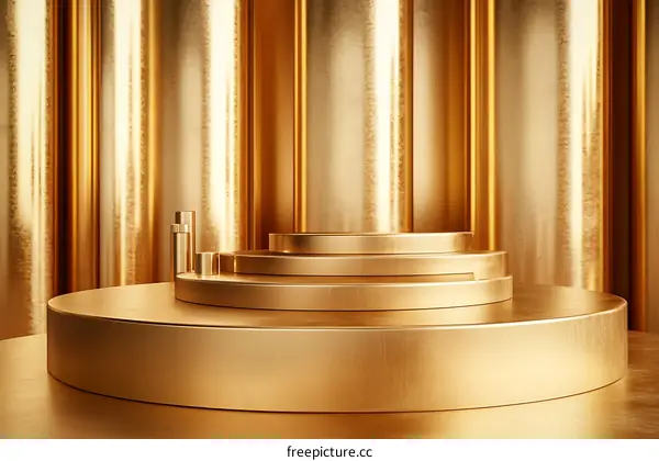 Luxury Gold Geometric Product Display